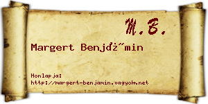 Margert Benjámin névjegykártya